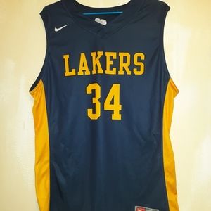 Lakers pl number 34 Jersey man's size L pre owned